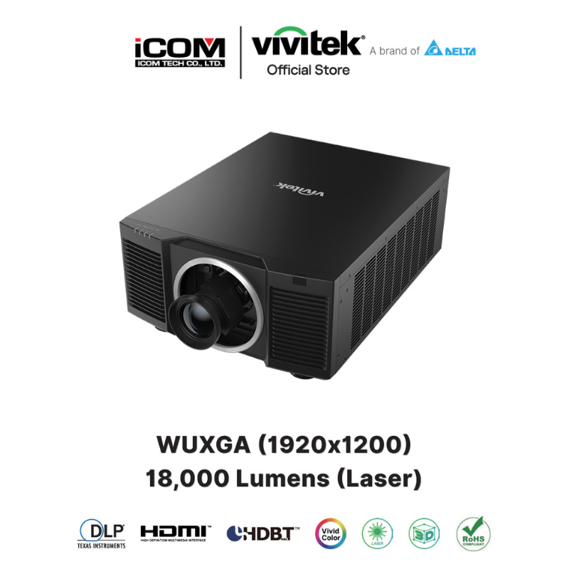 Vivitek DU9800Z-BK WUXGA (Laser) (1920×1200) Projector 18,000 Lumens Laser โปรเจคเตอร์ (Warranty 3 years)